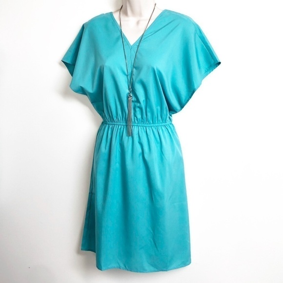 🆕 Lark & Ro batwing pullover mini v neck d… - Picture 3 of 12